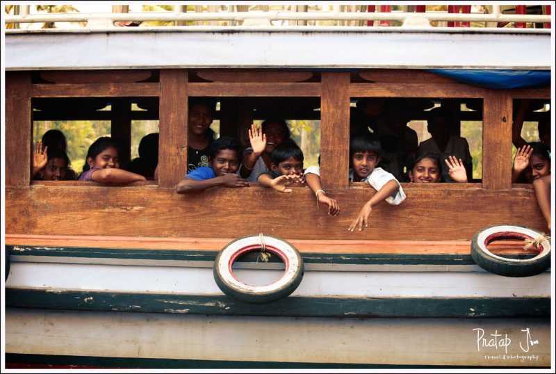 Kids on a Ferry at Allepy