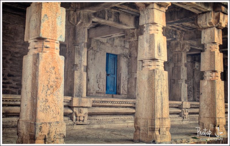 Ancient Pillars near the Kalyani at Melkote