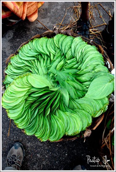 A photo of betel leaves from KR Market, Bangalore