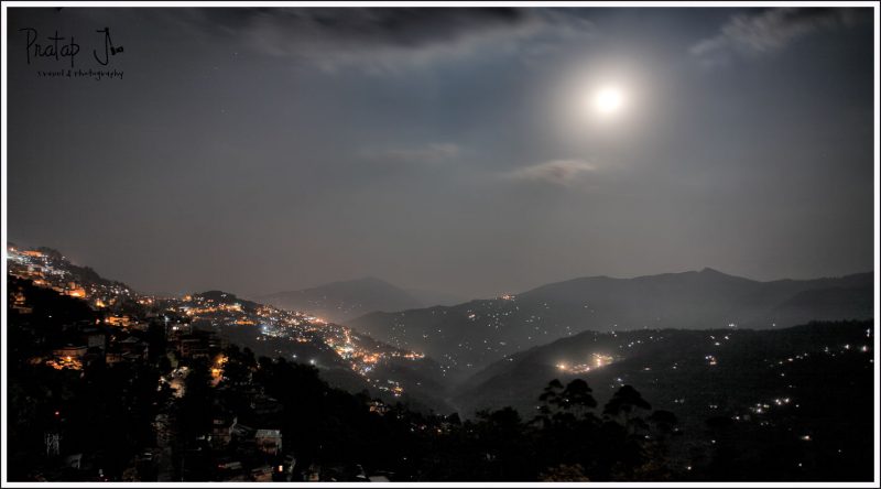 Gangtok on a mooonlit night