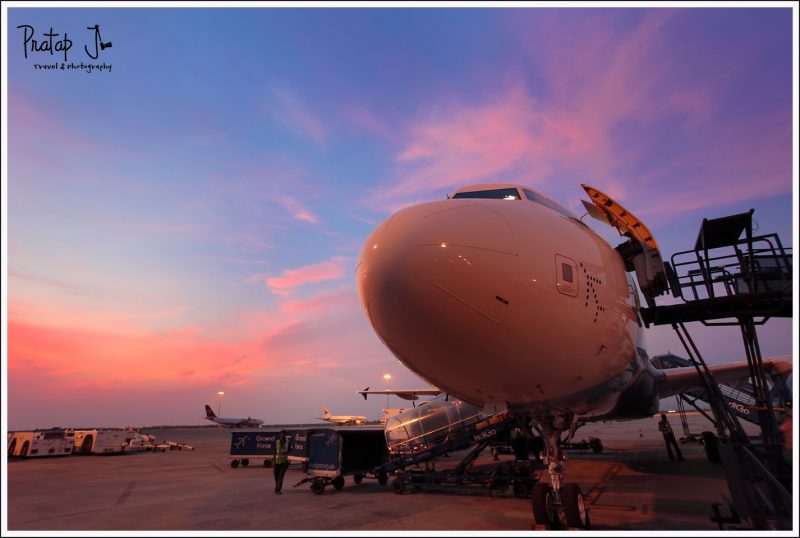 Sunset at BIAL in Bangalore