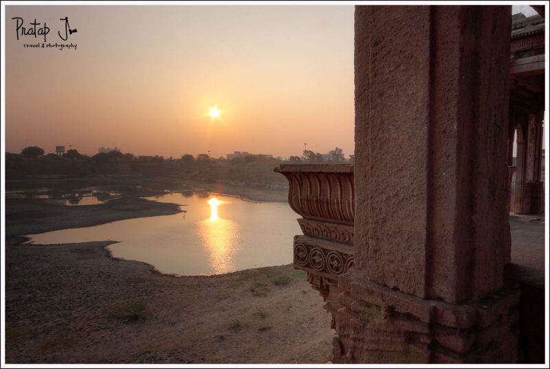 View from the balcony at Sarkhej Roza in Ahmedabad