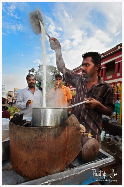 Tea Vendor in the Streets of Bangalore