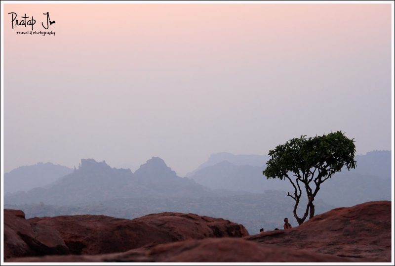 Foreigners on a Hill at Hampi