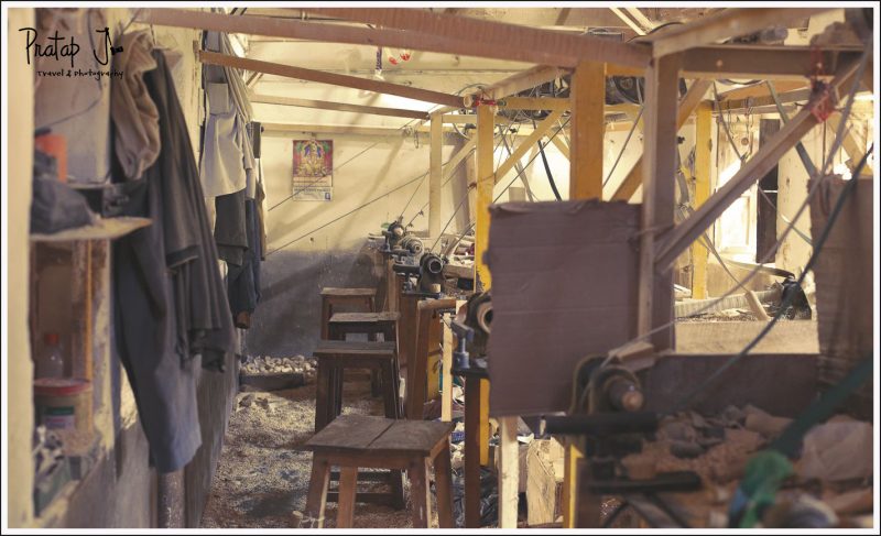 Inside a wooden toy making factory