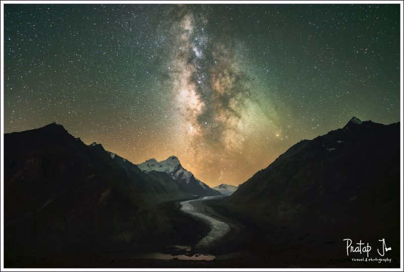 Milky Way over Drang Drung Glacier