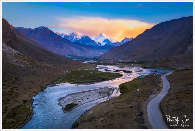 Sunset at Nun Kun peaks