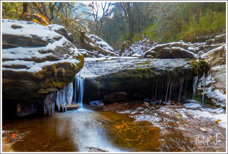 A semi-frozen stream