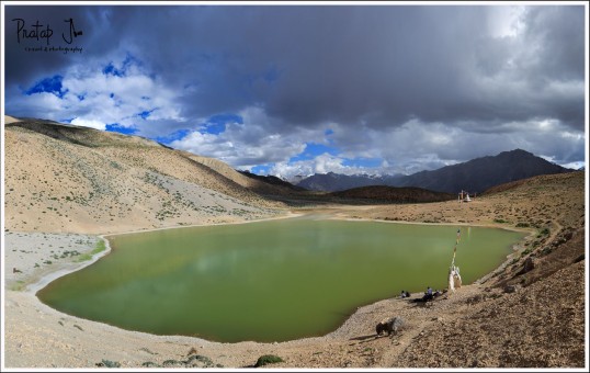 Panorama of Dhankar Lake